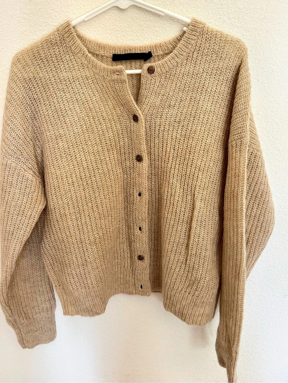 Jenni Kayne Hayes Crewneck Cardigan Brown